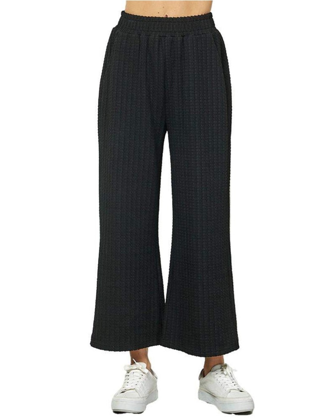 See And Be Seen Black Textured Wide Leg Sz 3X NWT
